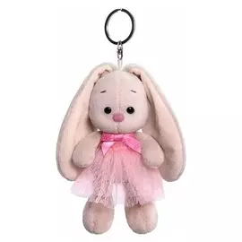 Мягкая игрушка-брелок «Зайка Ми в розовой юбке и с бантиком», 14 см