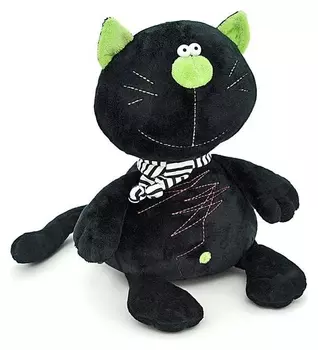 Мягкая игрушка Кот Батон цвет черный