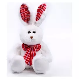 Мягкая игрушка «Кролик с бантом», цвет белый