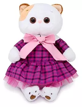 Мягкая игрушка Ли-Ли в платье в клетку 27 см