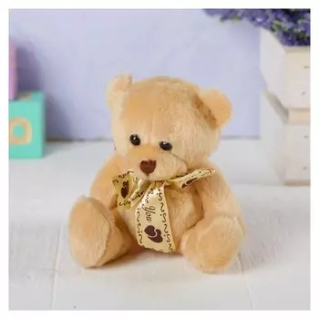 Мягкая игрушка Мишка с бантом, с сердечками
