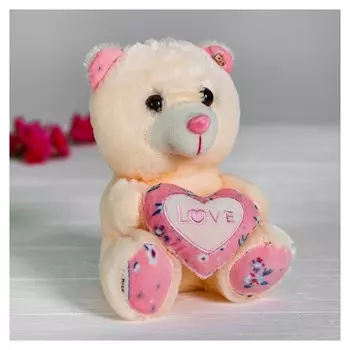 Мягкая игрушка Мишка с розовым сердцем