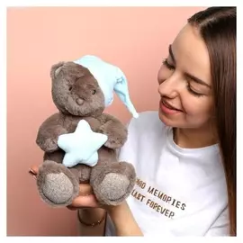 Мягкая игрушка «Мишка со звездой», цвет голубой