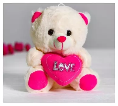 Мягкая игрушка Мишутка с сердцем Love