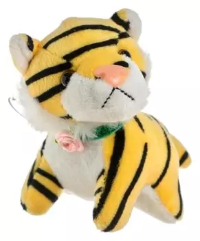Мягкая игрушка «Тигр с цветком», 12 см, на присоске