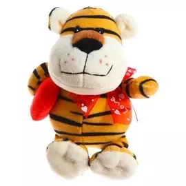 Мягкая игрушка Тигр с сердцем, 14 см
