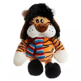 Мягкая игрушка Тигр в шапочке, 20 см