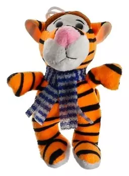 Мягкая игрушка «Тигр в шарфе», 13 см, на присоске