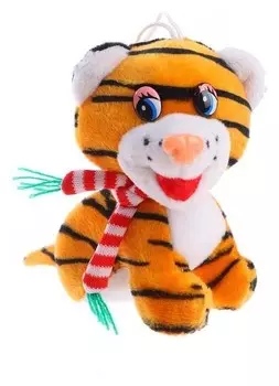 Мягкая игрушка «Тигрёнок в шарфе» на присоске