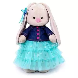 Мягкая игрушка Зайка Ми в юбке и джинсовой курточке