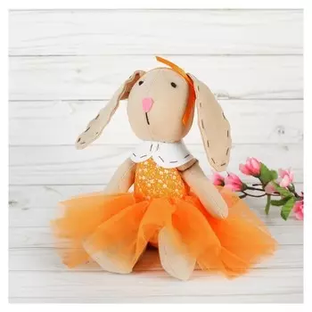 Мягкая игрушка "Зайка" юбка в сеточку