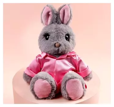 Мягкая игрушка «Зайка в пижаме», цвет розовый