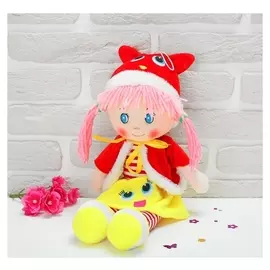 Мягкая кукла «Девчонка в накидке», с цветным бантиком, 45 см