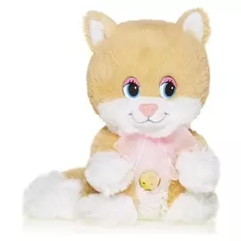 Мягкая музыкальная игрушка «Весёлый котёнок с розовым бантом»