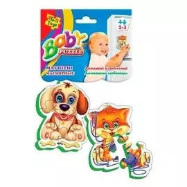 Мягкие магнитные пазлы Домашние любимцы