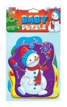 Мягкие пазлы Baby Puzzle "Новогодние приключения"
