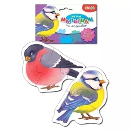 Мягкие пазлы «Снегирь и синичка»