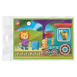 Мягкий пазл «Поезд», А5, 12 элементов