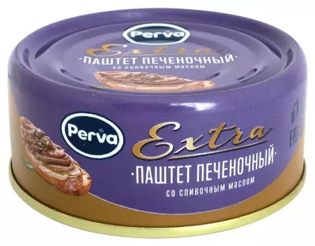 Мясные консервы паштет печеночный со слив. маслом Perva Extra ключ, 100г