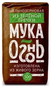 Мука из зеленой гречки цельносмолотая
