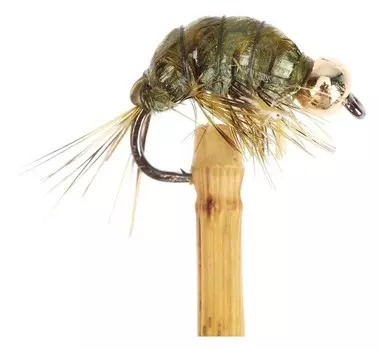 Мушка Gammarus Amphipod, 12, Olive Gold