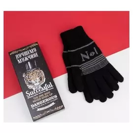 Мужские перчатки в подарочной коробке «Новый год: лучшему мужчине» р.22
