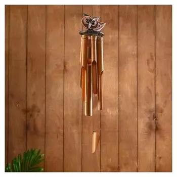 Музыка ветра бамбук "Сова взлетает" 9х9х40 см