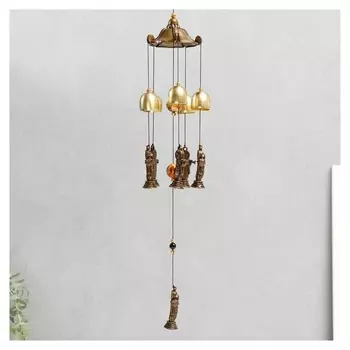 Музыка ветра металл "Богиня" 5 колокольчиков 58 см