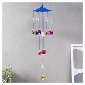 Музыка ветра металл "Цветные колокольчики" 10 колокольчиков 51х13х13 см