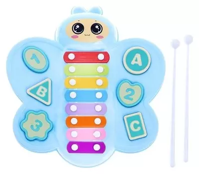 Музыкальная игрушка металлофон «Бабочка», с сортером