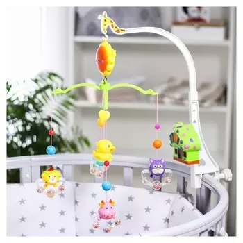 Музыкальный мобиль Пряничный домик. Зверушки-погремушки