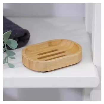 Мыльница бамбуковая, 1,2×10×7 см