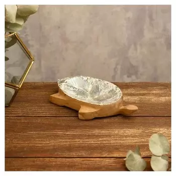 Мыльница "Черепашка Ади" 15х10х2 см дерево