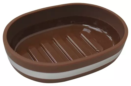 Мыльница Nvt-174 коричневая, пластик