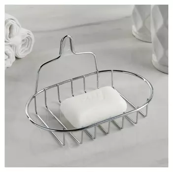 Мыльница овальная, хром