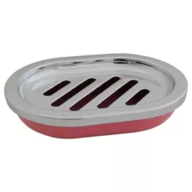 Мыльница пластиковая Nvt-134 розовая