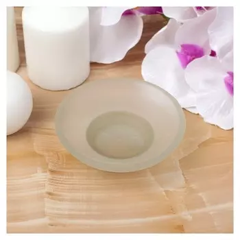 Мыльница стеклянная, матовая