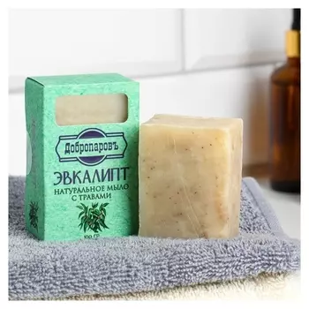 Мыло банное натуральное с травами в коробке "Эвкалипт" добропаровъ