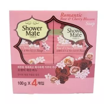 Мыло косметическое SHOWER MATE ROMANTIC ROSE &amp; CHERRY BLOSSOM SOAP (Вес 100 г)