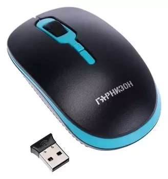 Мышь "Гарнизон" Gmw-460-1, беспроводная, оптическая, 1600 Dpi, Usb, чёрно-бирюзовая
