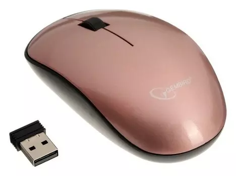 Мышь Gembird Musw-111-rg, беспроводная,оптическая, 1200 Dpi, 1xaa, Usb, цвет розовое золото