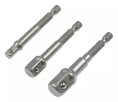 Набор адаптеров для торцевых головок Tundra, сталь Crv, 1/2 X 75, 3/8 и 1/4" х 65 мм, 3 шт.