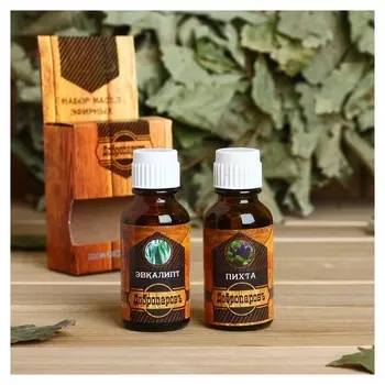 Набор эфирных масел пихта, эвкалипт по 17 мл, "Добропаровъ"