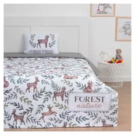 Набор этель 1,5 сп, "Лесные олени", покрывало 145х210 см, наволочка 40х60 см, микрофибра