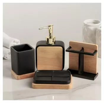 Набор аксессуаров для ванной комнаты, 4 предмета "Агат"