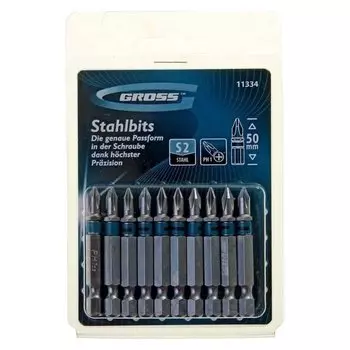 Набор бит рн1х50 Gross, сталь S2 (Набор 10шт)