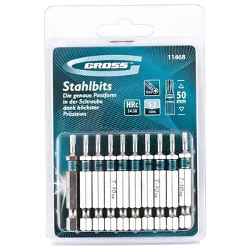 Набор бит Torx 10 х 50, сталь S2, 10 шт.