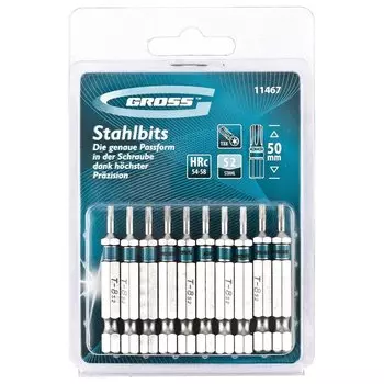 Набор бит Torx 8 х 50, сталь S2, 10 шт.