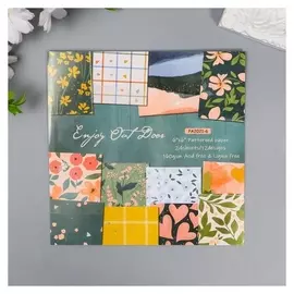 Набор бумаги для скрапбукинга 24 листа 12 дизайнов "Летний сад" 160 гр 15,2х15,2 см