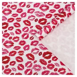 Набор бумаги упаковочной крафт "Поцелуи", 50 × 70 см, 2 листа